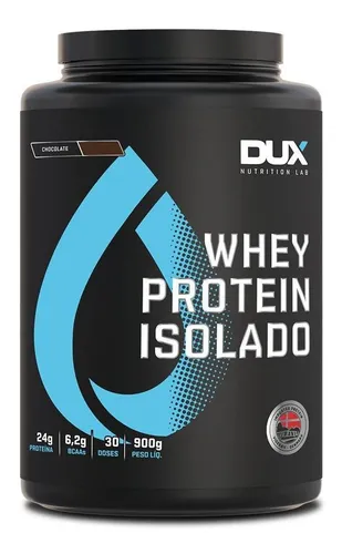 Whey Protein Isolado Dux Nutrition - Pote 900g Sabor Morango