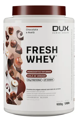 Fresh Whey Chocolate E Avelã Sabor Chocolate Belga e Avelã - Dux Human Health - Pote 900g